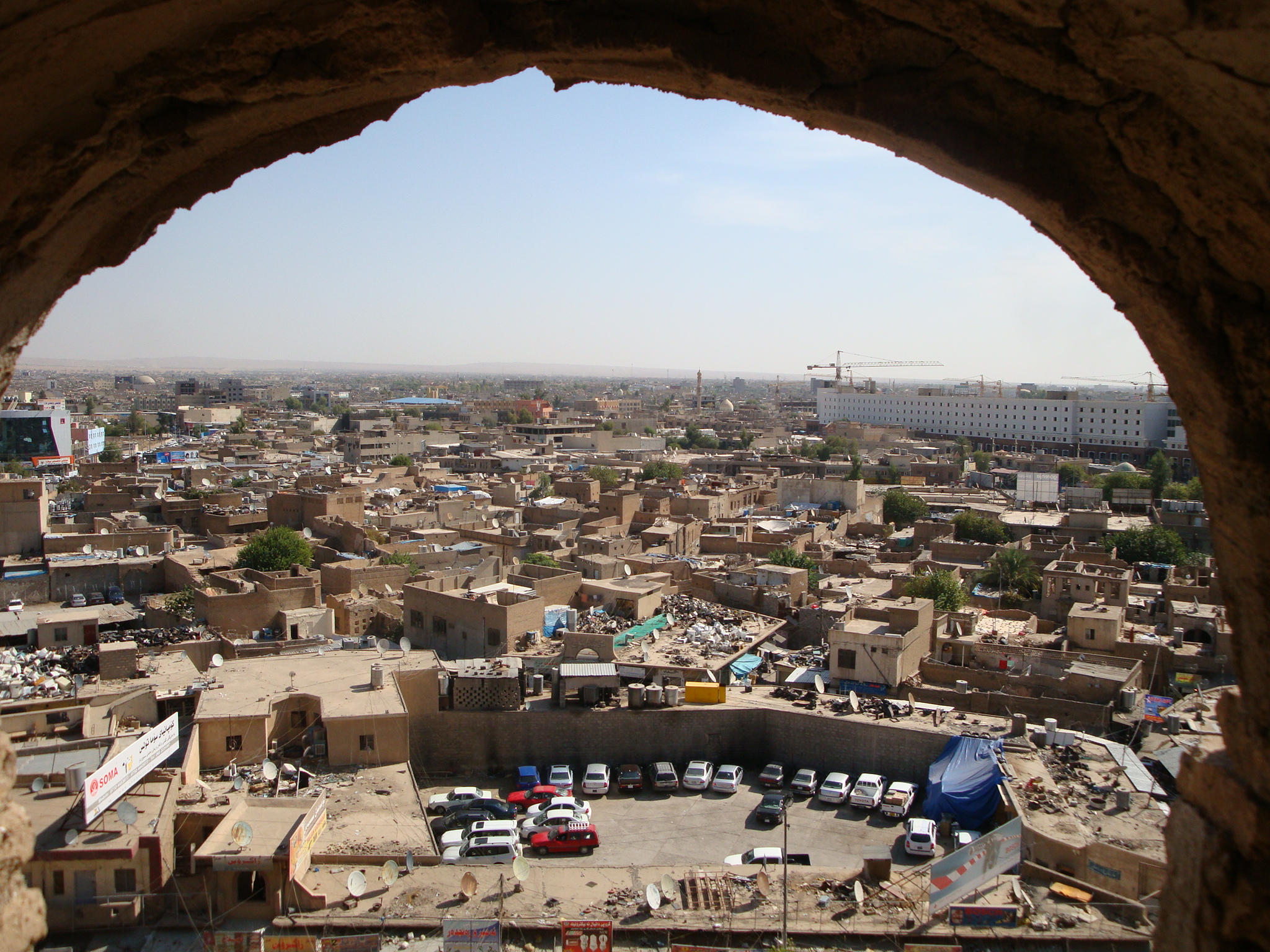 Der Blick aus der Zitadelle von Erbil/Kurdistan